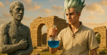 Dr Stone Filme ciência Senku petrificação humanidade reconstrução