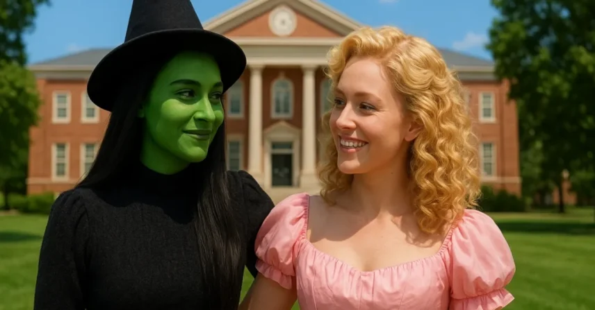 Elphaba Glinda amizade Universidade Shiz Oz Jon M Chu